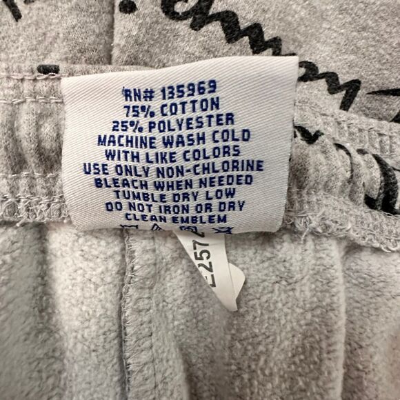 Champion ~ Mens Grey Loungewear shorts ~ all over logo print ~ size XXL - Picture 8 of 9